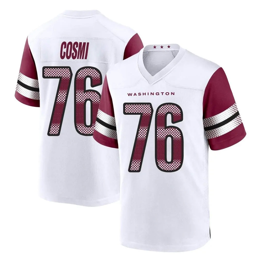 Rebec W.Commanders #76 Sam Cosmi Player White Game Home Stitched Jerseys