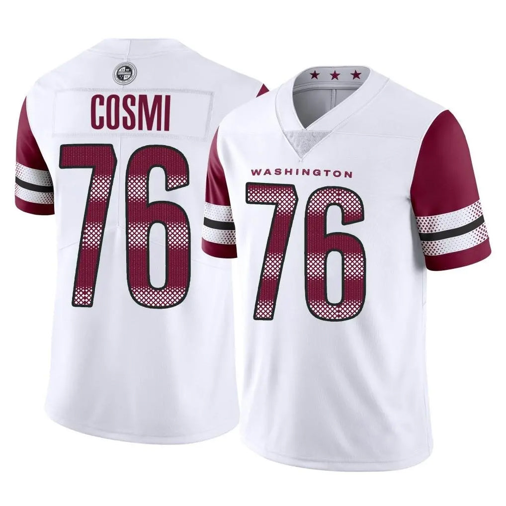 Rebec W.Commanders #76 Sam Cosmi Player White Limited Vapor Home Game Stitched Jerseys