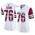 Rebec W.Commanders #76 Sam Cosmi Player White Limited Vapor Home Game Stitched Jerseys