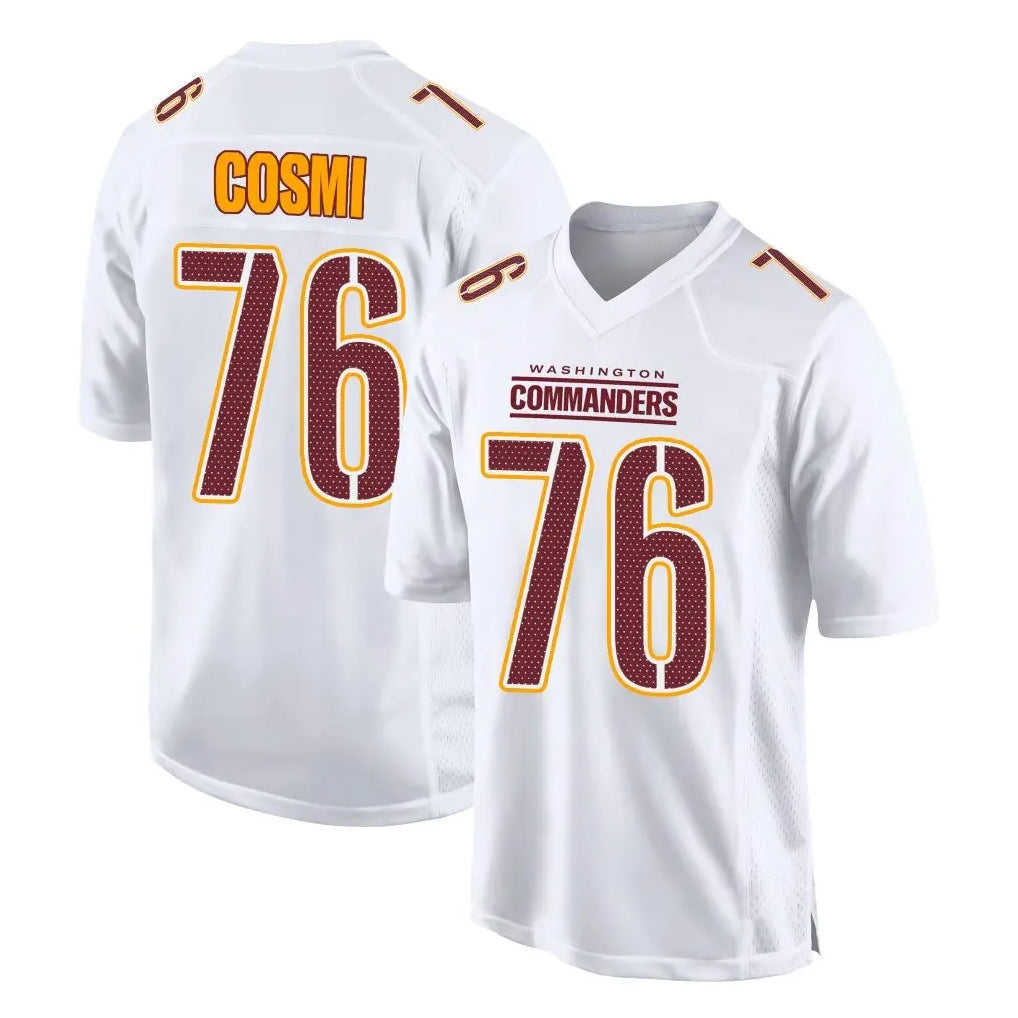 Rebec W.Commanders #76 Sam Cosmi Player White Tundra Fashion Home Game Stitched Jerseys