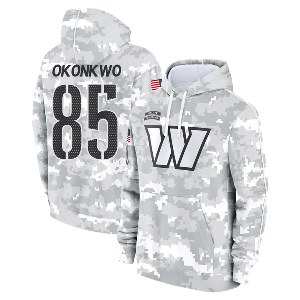 Rebec W.Commanders #85 Chig Okonkwo Player Black Carbon Fashion Home Game Stitched Jerseys