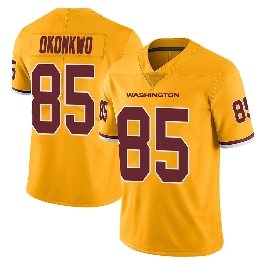 Rebec W.Commanders #85 Chig Okonkwo Player Gold Limited Color Rush Home Game Stitched Jerseys