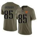 Rebec W.Commanders #85 Chig Okonkwo Player Olive Salute To Service Limited Home Game Stitched Jerseys
