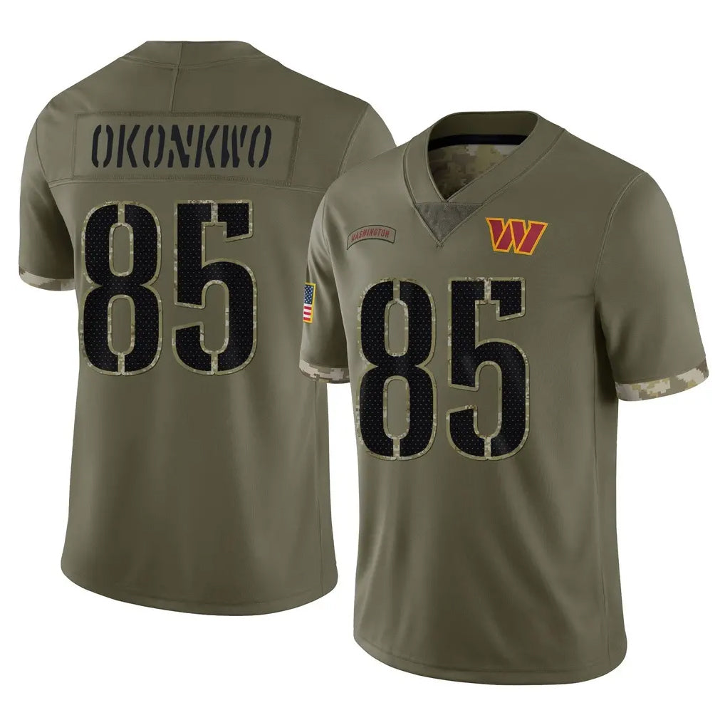 Rebec W.Commanders #85 Chig Okonkwo Player Olive Salute To Service Limited Home Game Stitched Jerseys
