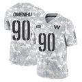 Rebec W.Commanders #90 Charles Omenihu Player Arctic Camo Limited Salute To Service Home Game Stitched Jerseys