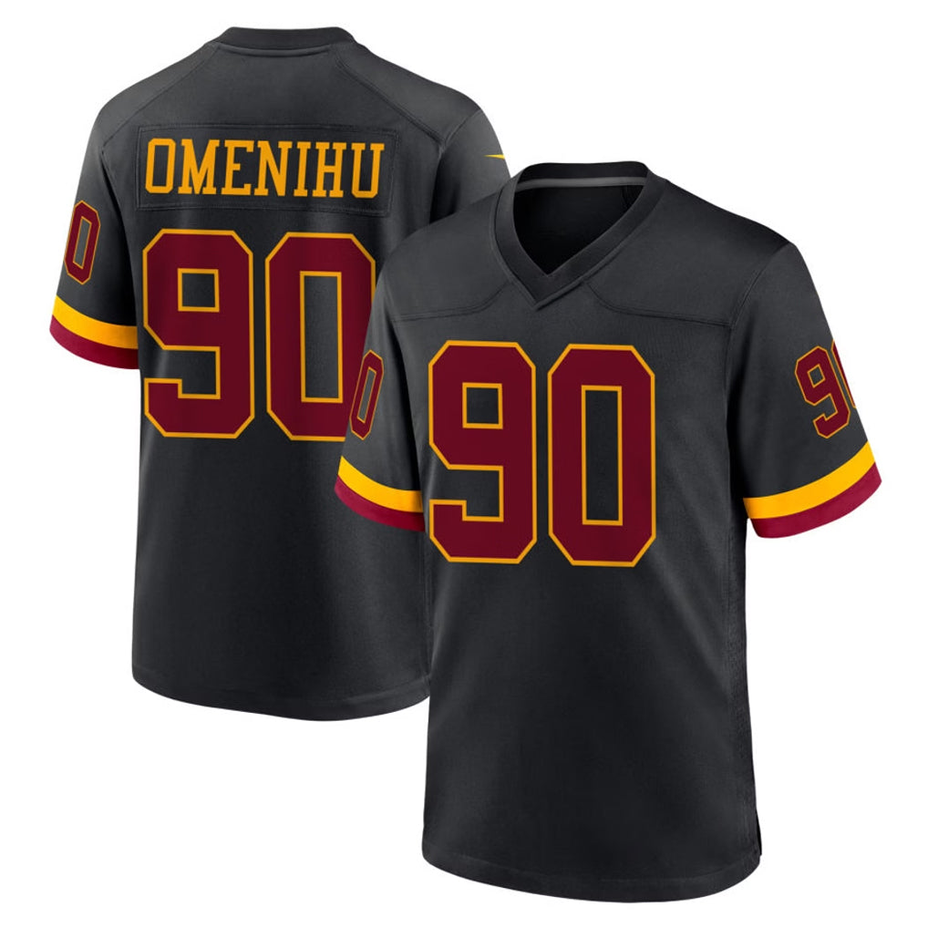 Rebec W.Commanders #90 Charles Omenihu Player Black Limited Home Game Stitched Jerseys