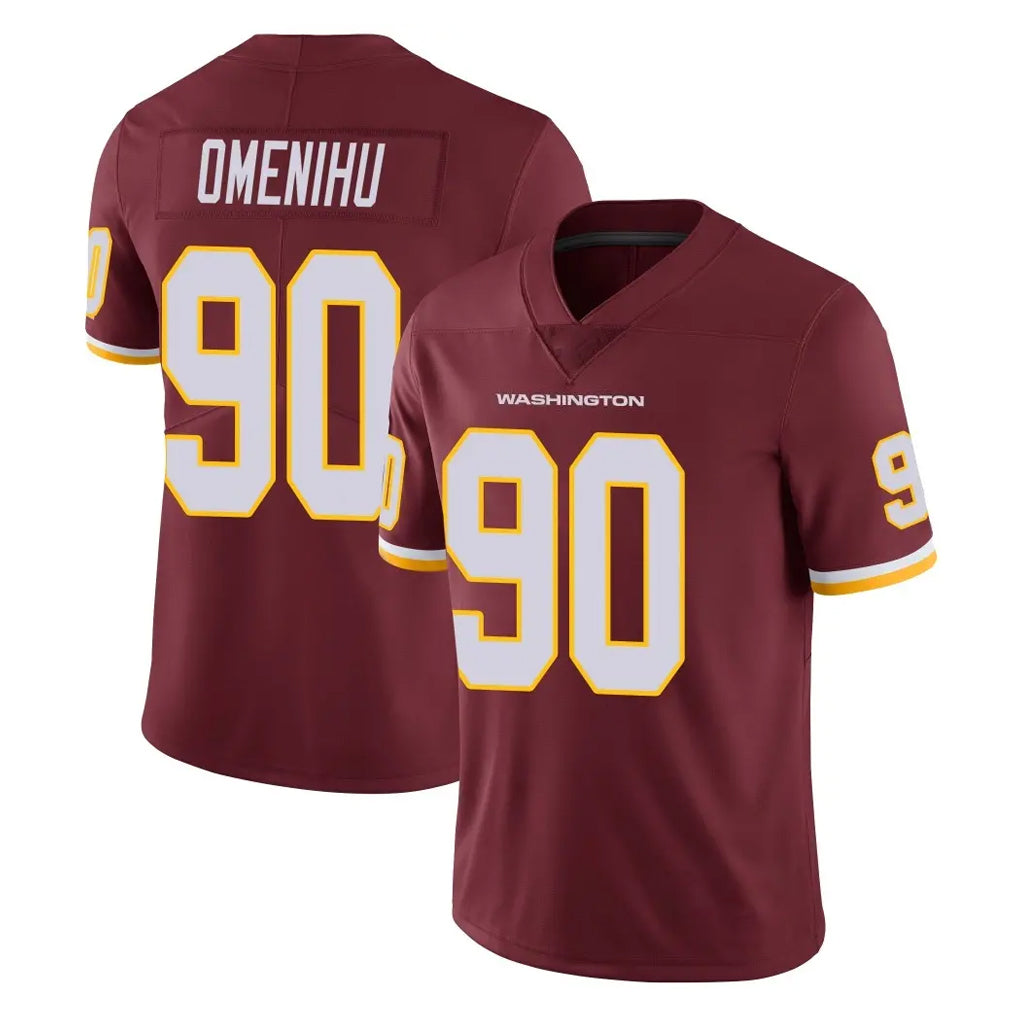 Rebec W.Commanders #90 Charles Omenihu Player Burgundy Limited Team Color Vapor Untouchable Home Game Stitched Jerseys