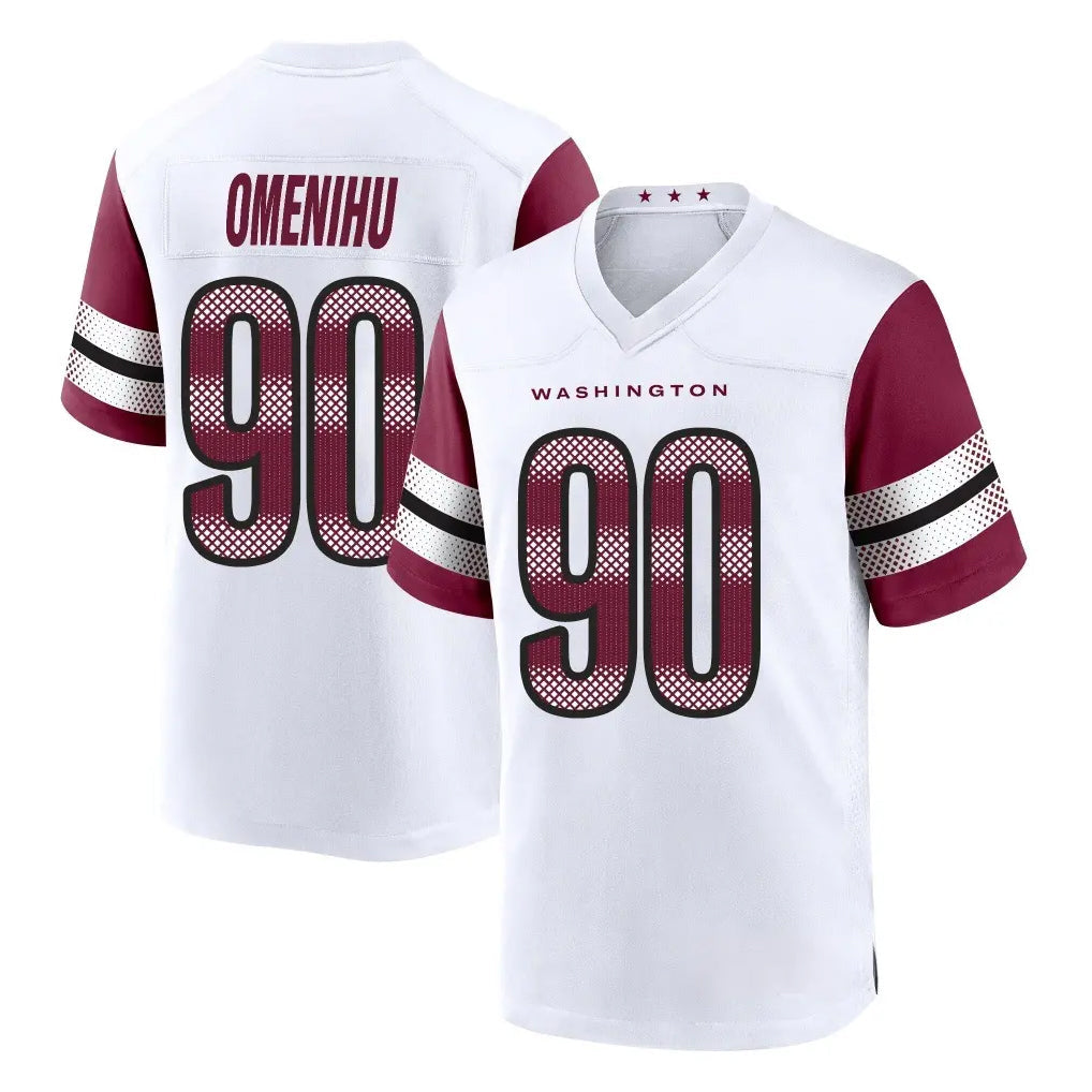 Rebec W.Commanders #90 Charles Omenihu Player White Game Home Stitched Jerseys