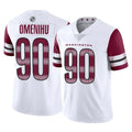 Rebec W.Commanders #90 Charles Omenihu Player White Limited Vapor Home Game Stitched Jerseys