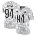 Rebec W.Commanders #94 Daron Payne Player Arctic Camo Limited Salute To Service Home Game Stitched Jerseys