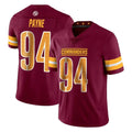 Rebec W.Commanders #94 Daron Payne Player Burgundy Limited Vapor Home Game Stitched Jerseys