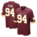 Rebec W.Commanders #94 Daron Payne Player Burgundy Team Color Home Game Stitched Jerseys