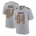 Rebec W.Commanders #94 Daron Payne Player Gray Atmosphere Fashion Home Game Stitched Jerseys