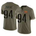 Rebec W.Commanders #94 Daron Payne Player Olive Salute To Service Limited Home Game Stitched Jerseys