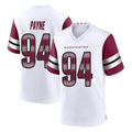 Rebec W.Commanders #94 Daron Payne Player White Game Home Stitched Jerseys