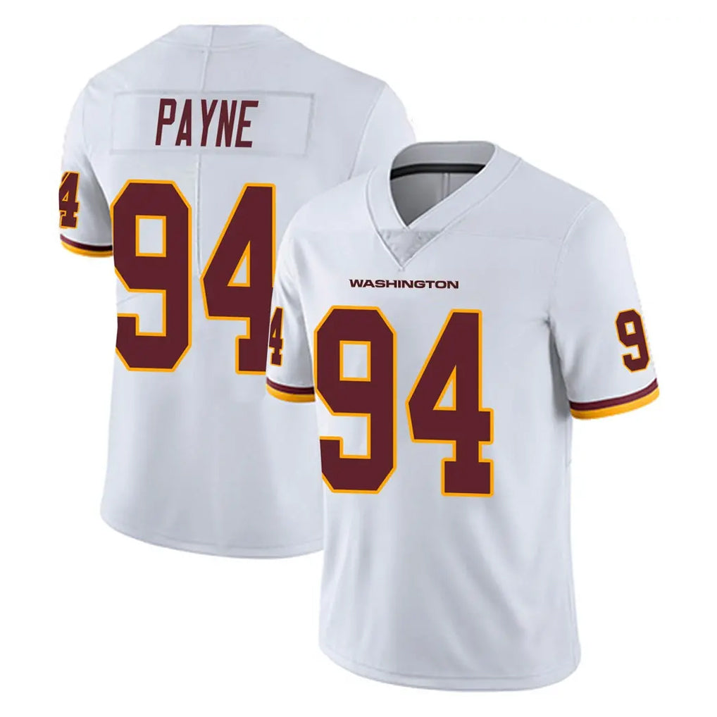 Rebec W.Commanders #94 Daron Payne Player White Limited Vapor Untouchable Home Game Stitched Jerseys