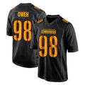 Rebec W.Commanders #98 Odafe Oweh Player Black Carbon Fashion Home Game Stitched Jerseys