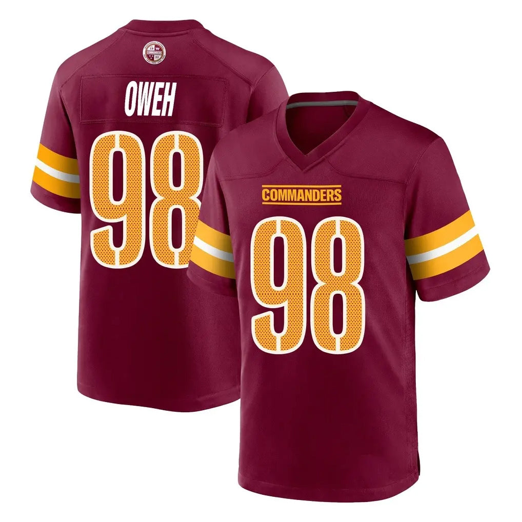 Rebec W.Commanders #98 Odafe Oweh Player Burgundy Home Game Stitched Jerseys