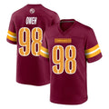Rebec W.Commanders #98 Odafe Oweh Player Burgundy Home Game Stitched Jerseys