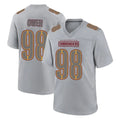 Rebec W.Commanders #98 Odafe Oweh Player Gray Atmosphere Fashion Home Game Stitched Jerseys