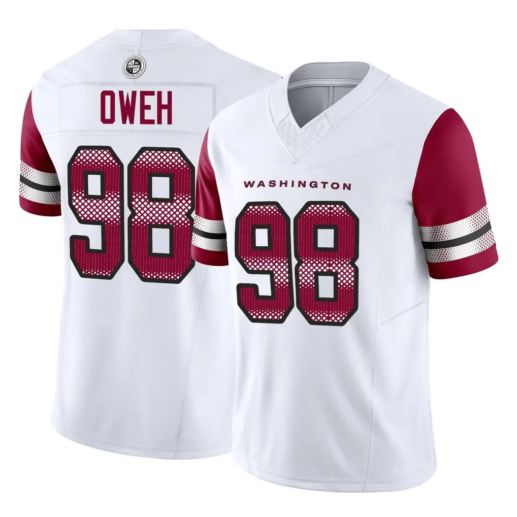 Rebec W.Commanders #98 Odafe Oweh Player White Vapor F.U.S.E. Limited Home Game Stitched Jerseys