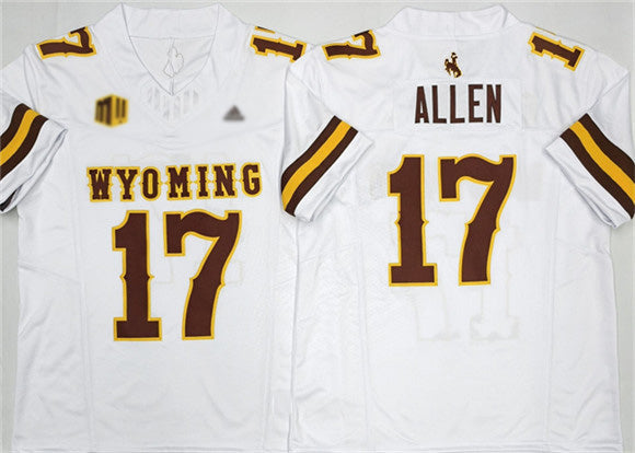 Rebec W.Cowboys #17 Josh Allen White 2026 F.U.S.E. Stitched Football American College Jerseys