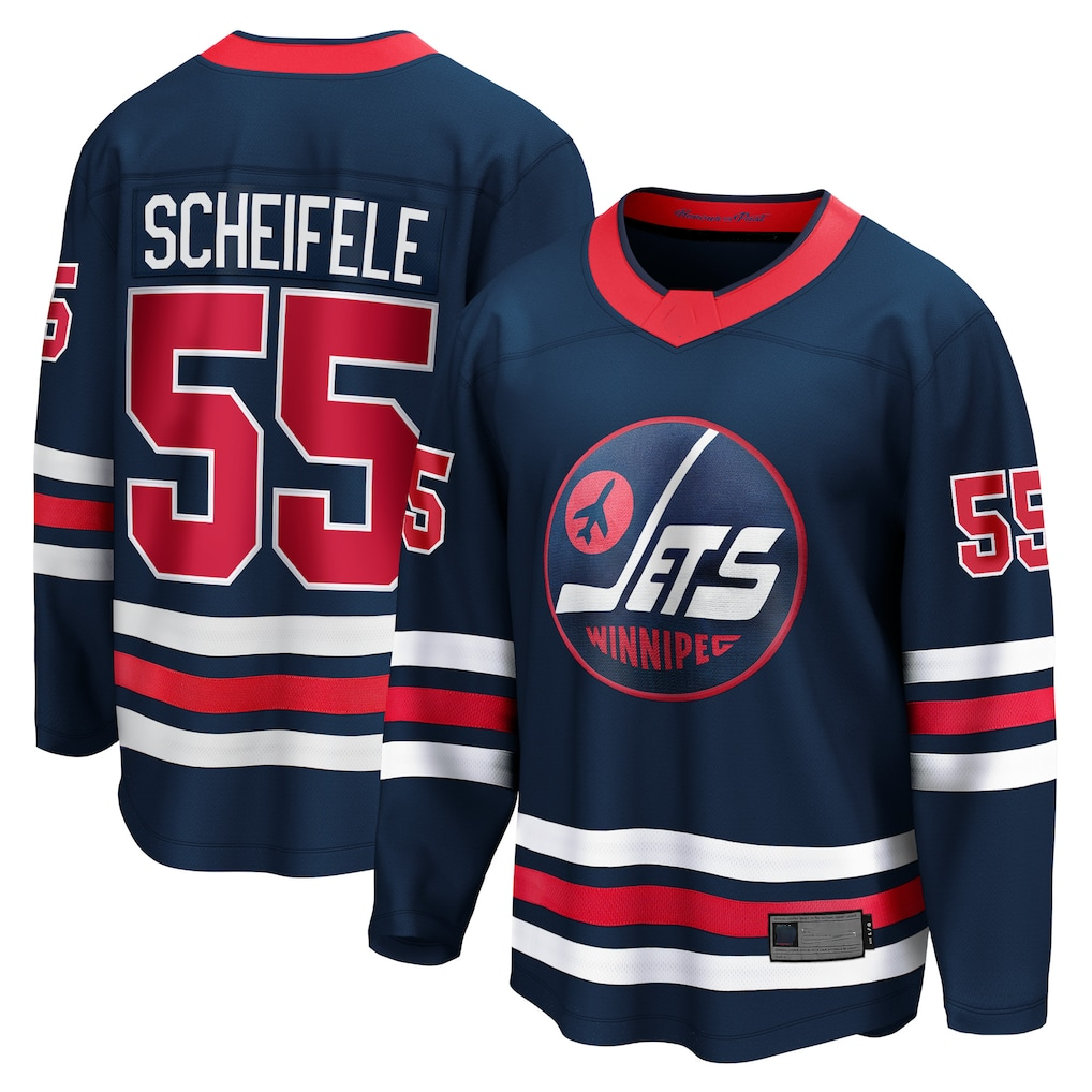 Rebec W.Jets #55 Mark Scheifele Navy Breakaway Jerseys