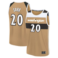 Rebec W.Wizards #20 Alex Sarr Gold 202526 City Edition Fast Break Jerseys