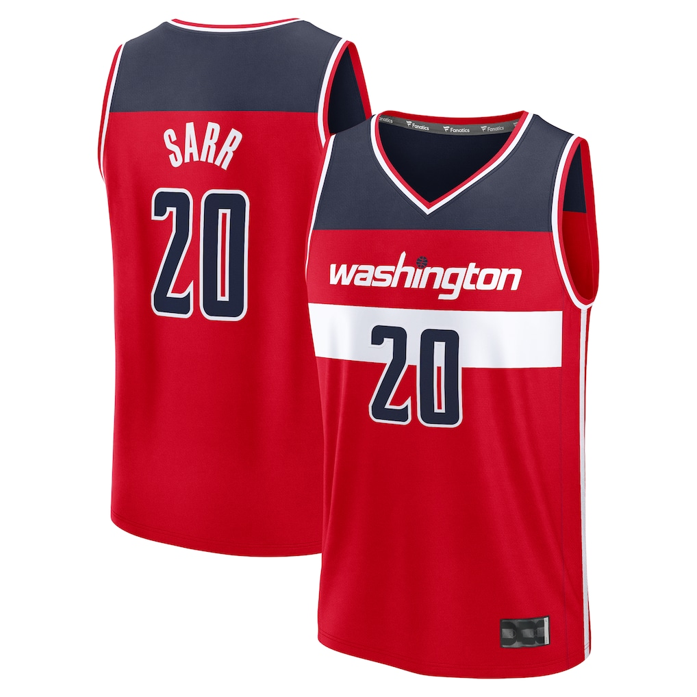 Rebec W.Wizards #20 Alex Sarr Red Fast Break Replica Jerseys - Icon Edition