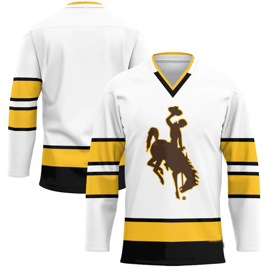 Rebec W.Cowboys Hockey Jersey White Stitched American College Jerseys