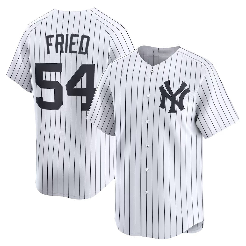 Rebec New York Yankees #54 Max Fried White  Home Limited Player Jersey 2
