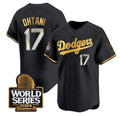 Rebec Los Angeles Dodgers #17 Shohei Ohtani Black Gold  2024 World Series Limited Stitched Jersey