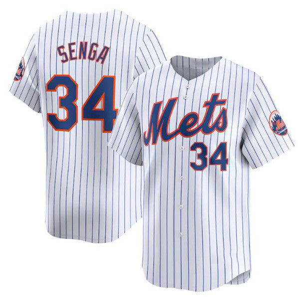 Rebec New York Mets #34 Kodai Senga White  2024 Home Limited Stitched Jersey