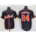 Rebec Detroit Tigers #24 Miguel Cabrera Black  With Patch Cool Base Stitched Jersey