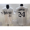 Rebec Detroit Tigers #24 Miguel Cabrera White  'Motor Gothic Edition' Vapor Premier Limited Stitched Jersey