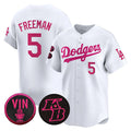 Rebec Los Angeles Dodgers #5 Freddie Freeman White  2026 Mother¡¯s Day Vapor Premier Limited Stitched Jersey