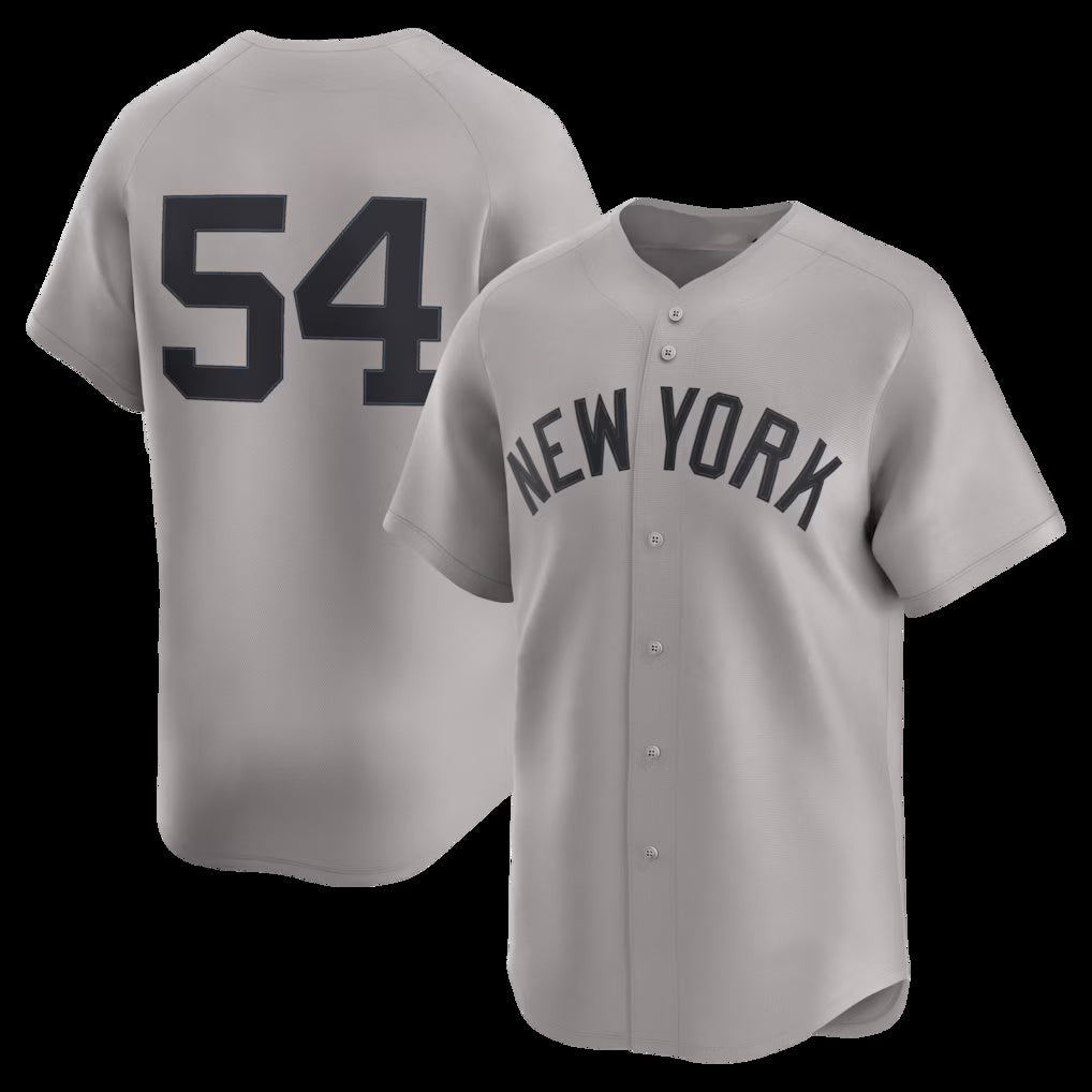 Rebec New York Yankees #54 Max Fried Gray  Road Limited Player Jersey 2
