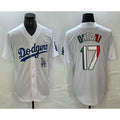 Rebec Los Angeles Dodgers #17 Shohei Ohtani Mexico White  Cool Base Stitched Jerseys