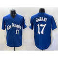Rebec Los Angeles Dodgers #17 Shohei Ohtani Blue  2025 LA Gothic Style With Fernando Patch Vapor Premier Limited Stitched Jersey