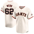 Rebec San Francisco Giants #62 Logan Webb Cream  Cool Base Stitched Jersey