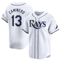 Rebec Tampa Bay Rays #13 Junior Caminero White  Home Limited Player Jersey