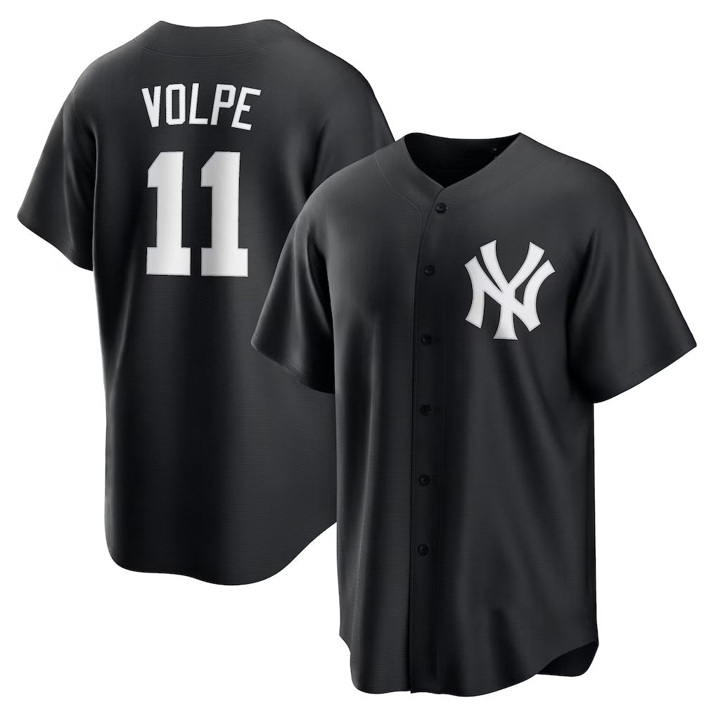 Rebec New York Yankees #11 Anthony Volpe Black  Fashion Replica Player Jersey