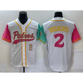 Rebec San Diego Padres #2 Xander Bogaerts White  Number NEW 2023 City Connect Cool Base Stitched Jersey