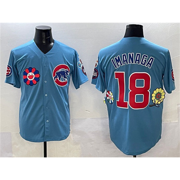 Rebec Chicago Cubs #18 Sh¨­ta Imanaga Blue  2025 Tokyo Series 2nd Alternate Limited Stitched Jersey