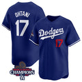 Rebec Los Angeles Dodgers #17 Shohei Ohtani Royal  2024 World Series Champions Alternate Limited Stitched Jersey