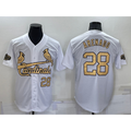 Rebec St. Louis Cardinals #28 Nolan Arenado Number White  2022 All Star Stitched Cool Base Jersey