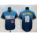 Rebec Philadelphia Phillies #10 JT Realmuto Number Blue  2024 City Connect Limited Stitched Jerseys