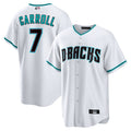Rebec A.Diamondbacks #7 Corbin Carroll Player White Replica Personalized Stitched Jerseys