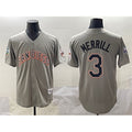 Rebec San Diego Padres #3 Jackson Merrill Gray  Fashion Throwback With Patch Cool Base Stitched Jersey