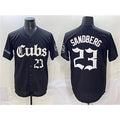 Rebec Chicago Cubs #23 Ryne Sandberg Black  'Gothic North Side Edition' Vapor Premier Limited Stitched Jersey